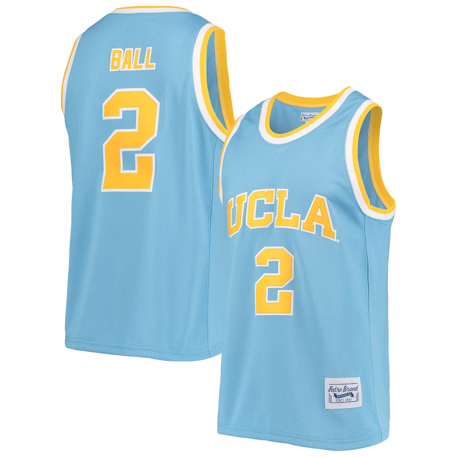 Lonzo Ball UCLA Bruins Original Retro Brand Alumni Basketball Jersey - Blue - SUjersey01