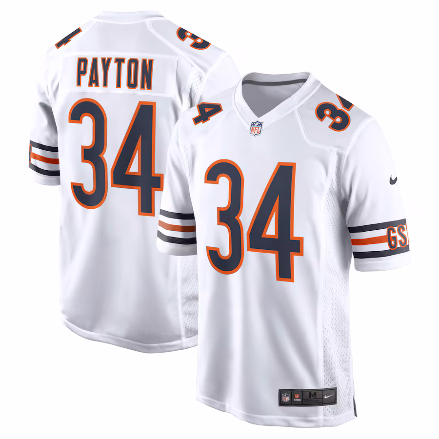 Men's Chicago Bears Walter Payton Nike White Retired Player Away Game Jersey - SUjersey01
