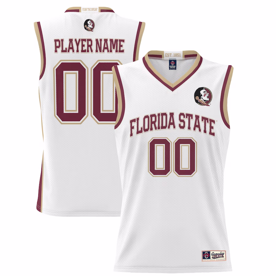 Florida State Seminoles GameDay Greats Unisex  Lightweight NIL Pick-A-Player Basketball Jersey - White - SUjersey01