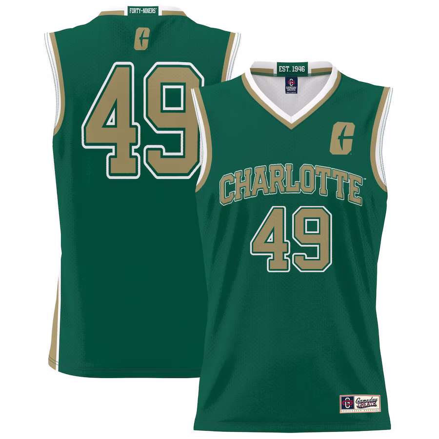 #49 Charlotte 49ers GameDay Greats Unisex Lightweight Basketball Jersey - Green - SUjersey01