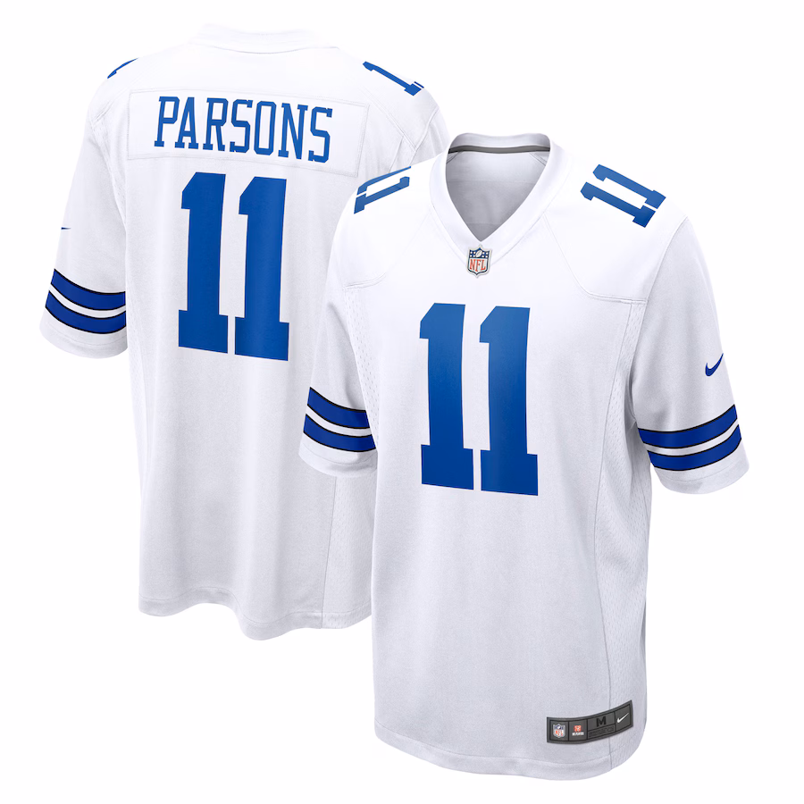 Men's Dallas Cowboys Micah Parsons Nike White Game Jersey - SUjersey01