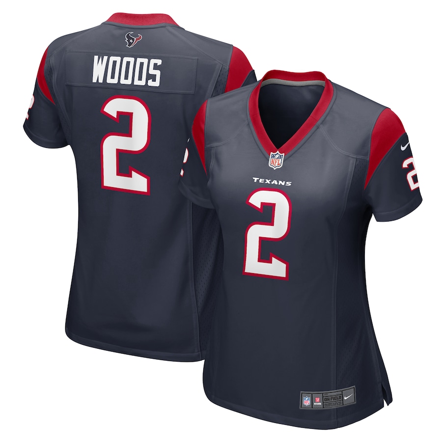 Women's Houston Texans Robert Woods Nike  Navy  Game Jersey - SUjersey01