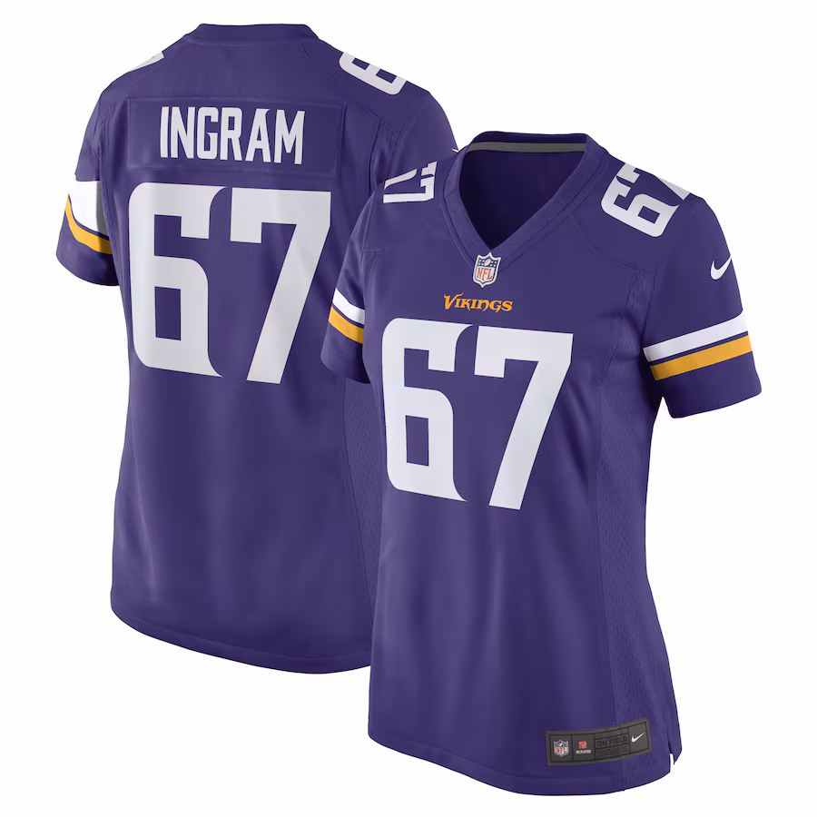 Women's Minnesota Vikings Ed Ingram Nike Purple Game Player Jersey - SUjersey01