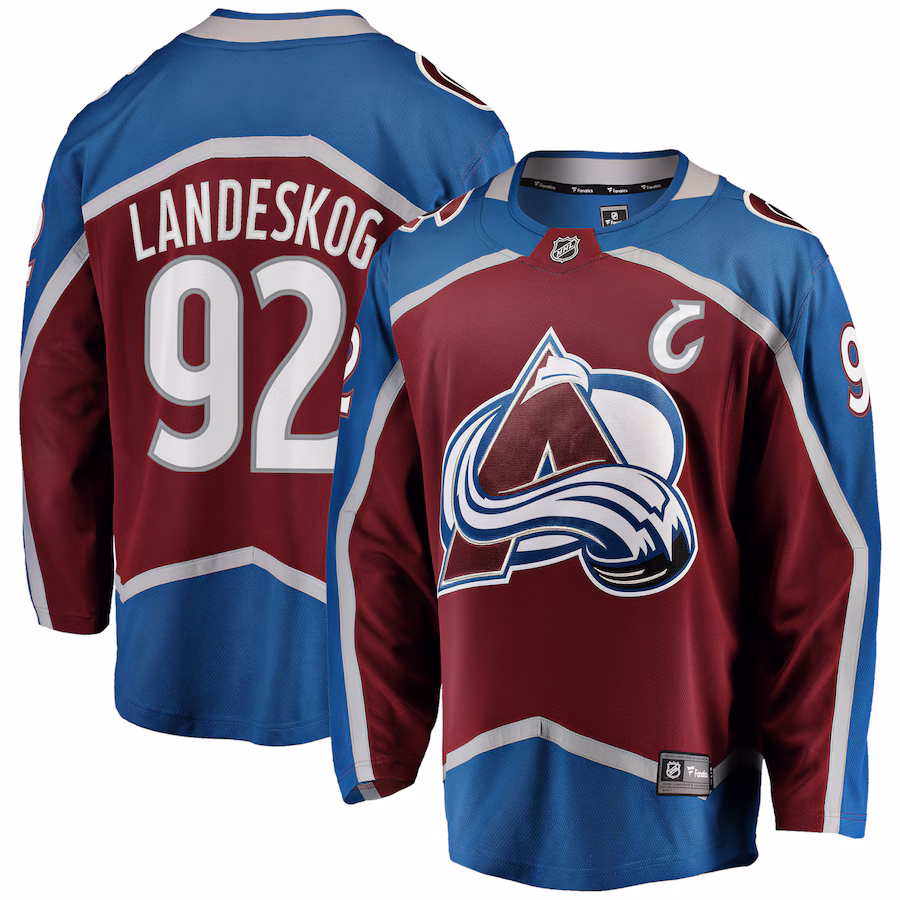 Men's Colorado Avalanche Gabriel Landeskog Fanatics Burgundy Captain Patch Home Breakaway Jersey - SUjersey01