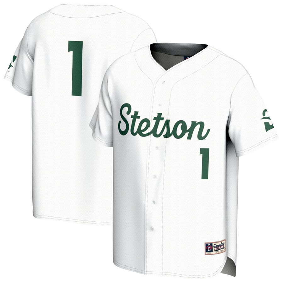 Unisex GameDay Greats #1 White Stetson Hatters Lightweight Baseball Fashion Jersey - SUjersey01