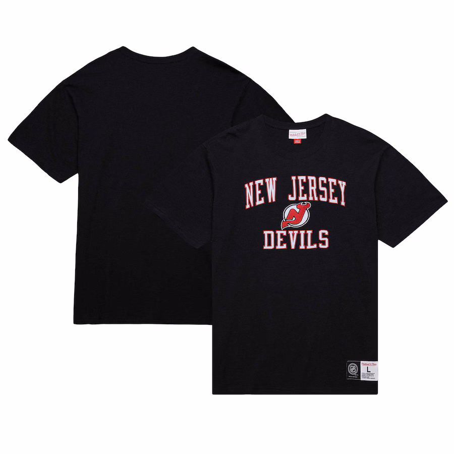 Men's New Jersey Devils Mitchell & Ness Black Legendary Slub T-Shirt - SUjersey01