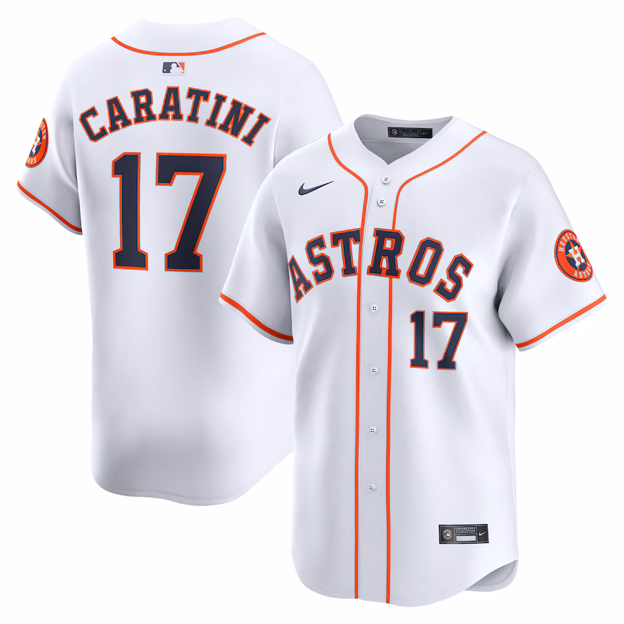 Men's Houston Astros Victor Caratini Nike White Home Limited Player Jersey - SUjersey01