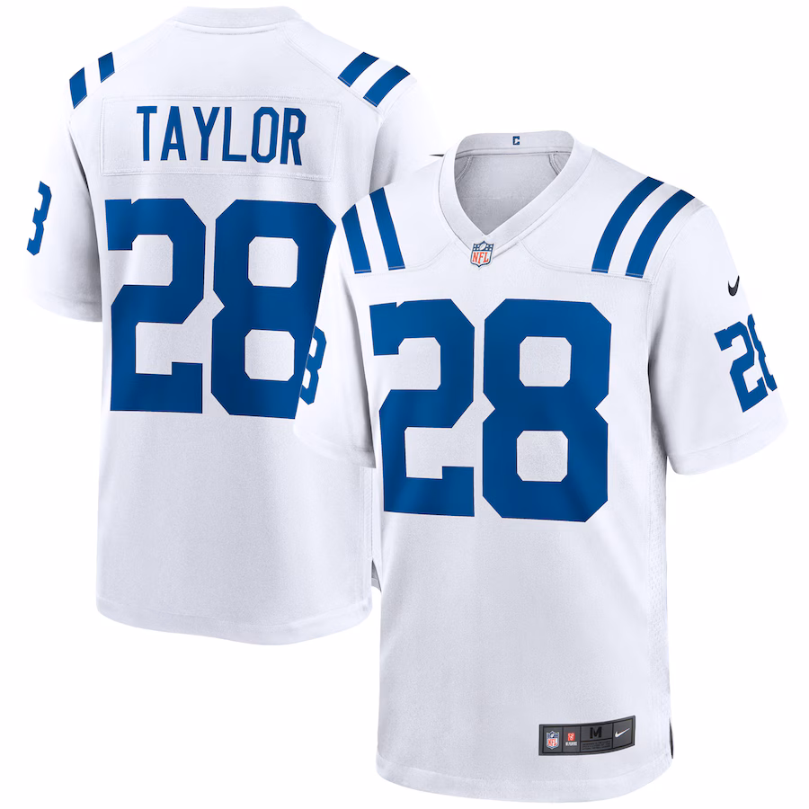 Men's Indianapolis Colts Jonathan Taylor Nike White Game Jersey - SUjersey01