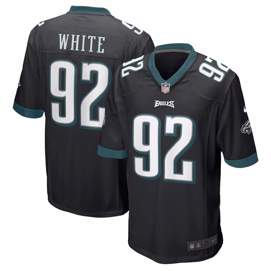 Men's Philadelphia Eagles Reggie White Nike Black Retired Player Alternate Game Jersey - SUjersey01