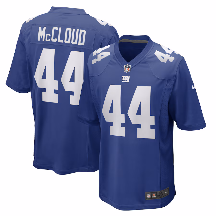 Men's New York Giants Nick McCloud Nike Royal Game Player Jersey - SUjersey01