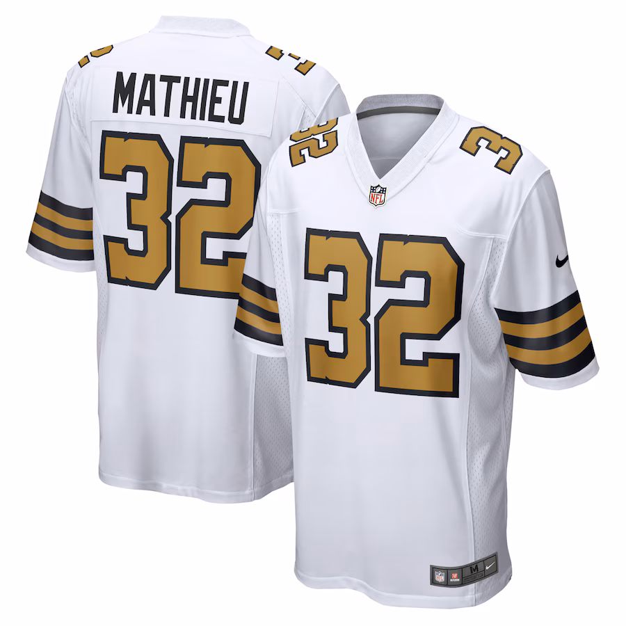 Men's New Orleans Saints Tyrann Mathieu Nike White Alternate Game Jersey - SUjersey01