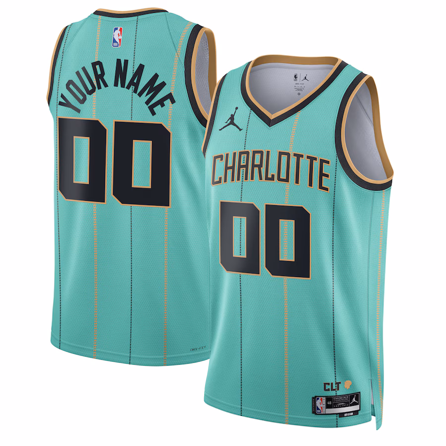 Unisex Charlotte Hornets Jordan Brand Mint 2024/25 Custom Swingman Jersey - City Edition - SUjersey01