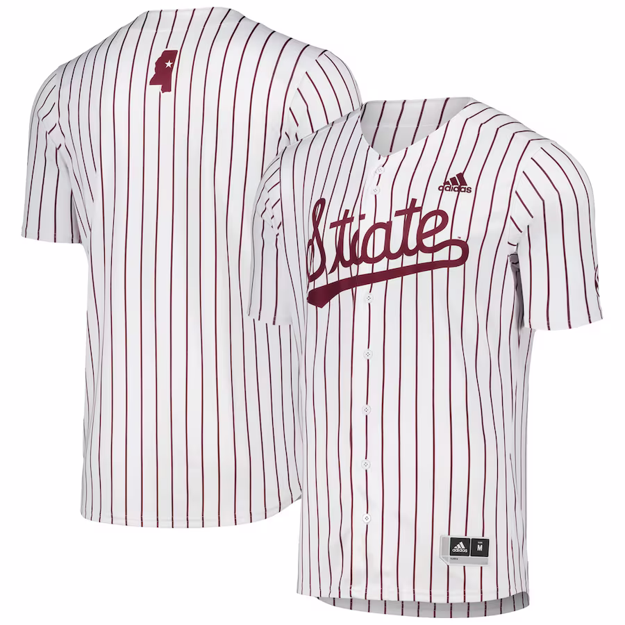 Mississippi State Bulldogs adidas Replica Baseball Jersey - White - SUjersey01