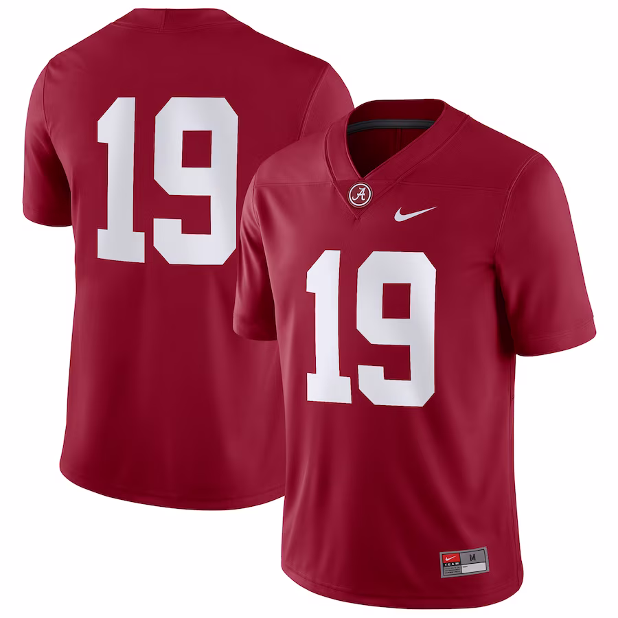 #19 Alabama Crimson Tide Nike Game Jersey - Crimson - SUjersey01