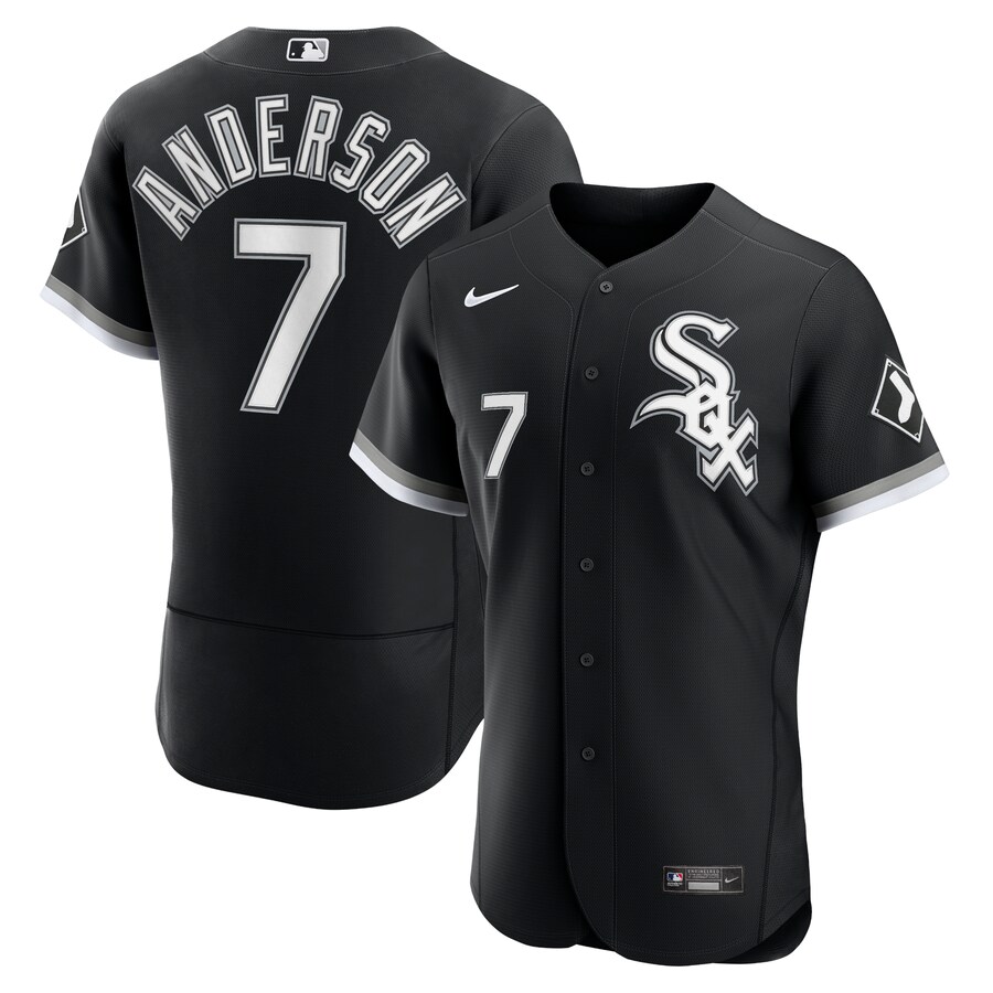 Men's Chicago White Sox Tim Anderson Nike Black Alternate Authentic Player Jersey - SUjersey01