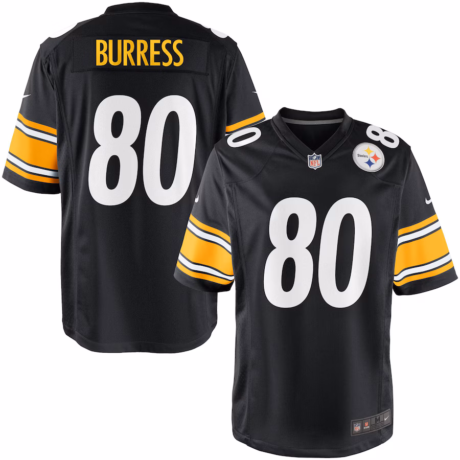 Nike Youth Pittsburgh Steelers Plaxico Burress Team Color Game Jersey - SUjersey01