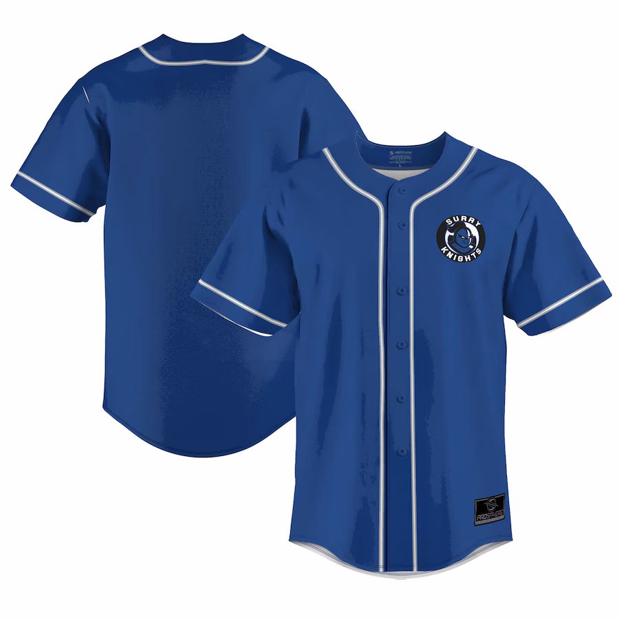 Youth ProSphere Blue Surry Community College Baseball Jersey - SUjersey01