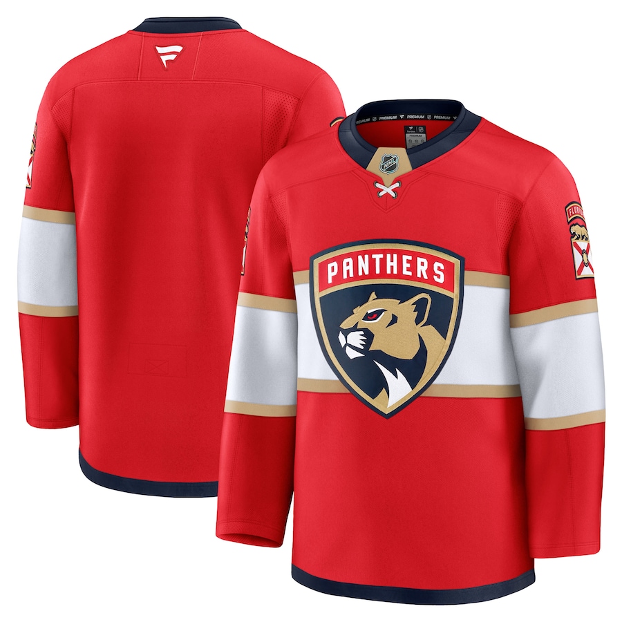 Men's Florida Panthers Fanatics Red Home Premium Jersey - SUjersey01