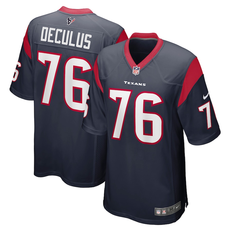 Men's Houston Texans Austin Deculus Nike Navy Game Player Jersey - SUjersey01