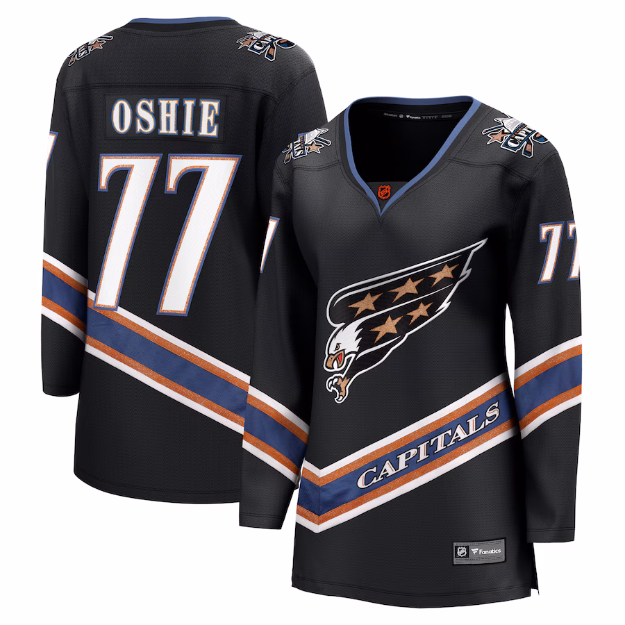 Women's Washington Capitals TJ Oshie Fanatics Black Special Edition 2.0 Breakaway Player Jersey - SUjersey01