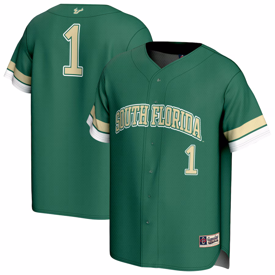 Youth GameDay Greats Green South Florida Bulls Collegiate Baseball Fashion Jersey - SUjersey01