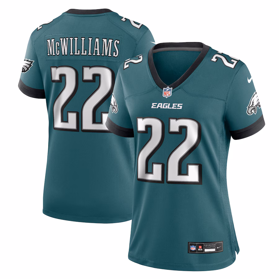 Women's Philadelphia Eagles Mac McWilliams Nike Midnight Green Team Game Jersey - SUjersey01