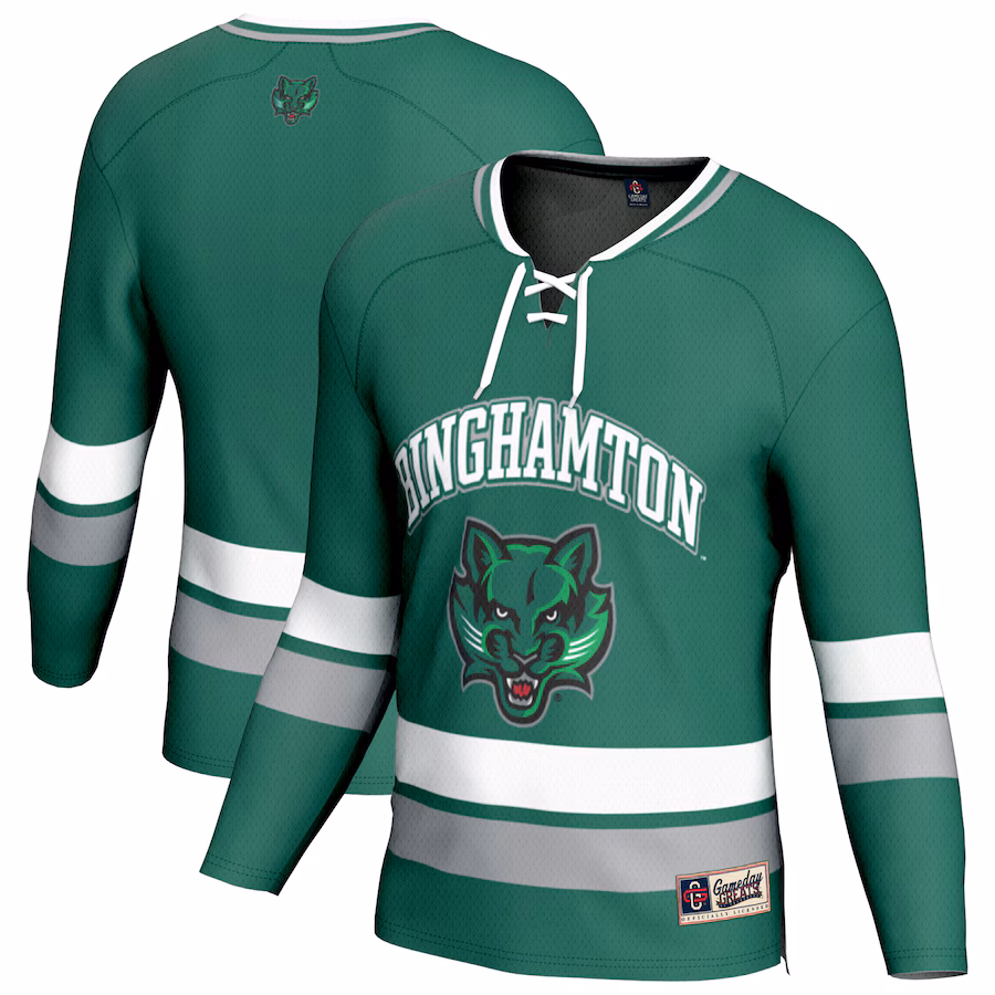 Youth GameDay Greats  Green Binghamton Bearcats Spirit Hockey Jersey - SUjersey01