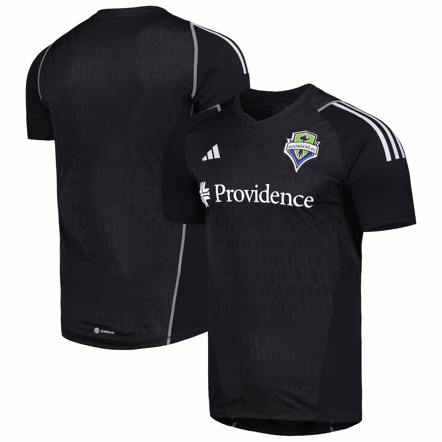 Men's Seattle Sounders FC adidas Black 2023 Replica Goalkeeper Jersey - SUjersey01