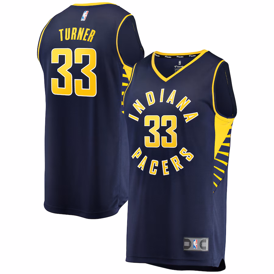 Men's Indiana Pacers Myles Turner Fanatics Navy Fast Break Replica Jersey - Icon Edition - SUjersey01