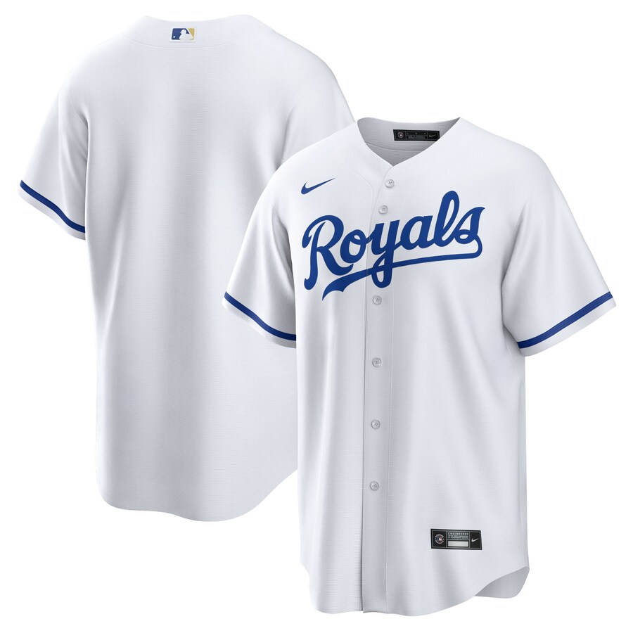 Men's Kansas City Royals Nike White Home Blank Replica Jersey - SUjersey01