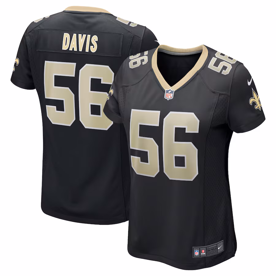 Women's Nike Demario Davis Black New Orleans Saints Game Jersey - SUjersey01