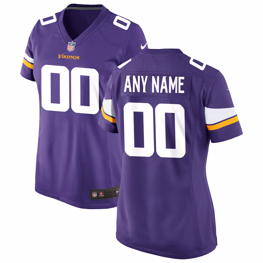 Women's Nike Purple Minnesota Vikings Custom Game Jersey - SUjersey01