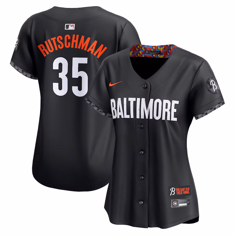 Women's Baltimore Orioles Adley Rutschman Nike Black City Connect Limited Player Jersey - SUjersey01