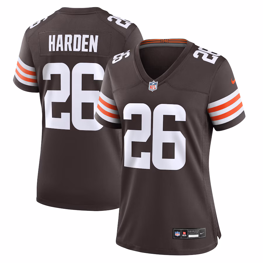 Women's Cleveland Browns Myles Harden Nike Brown Game Jersey - SUjersey01