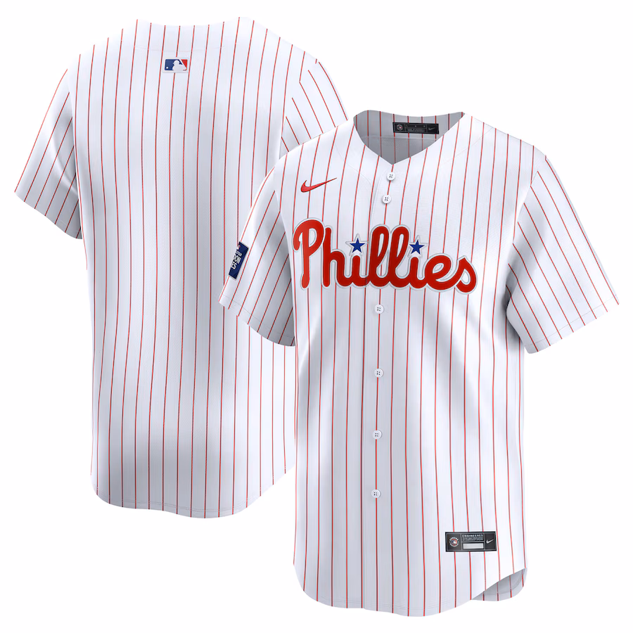Men's Philadelphia Phillies  Nike White 2024 MLB World Tour London Series Home Limited Jersey - SUjersey01