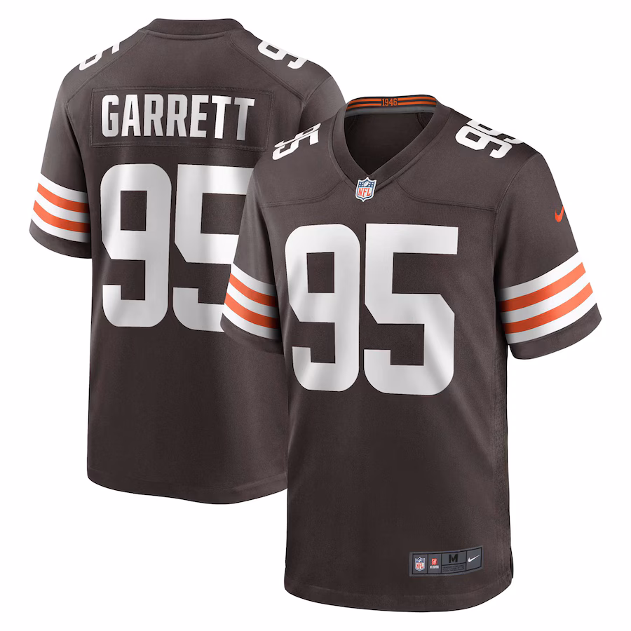 Men's Cleveland Browns Myles Garrett Nike Brown Game Jersey - SUjersey01