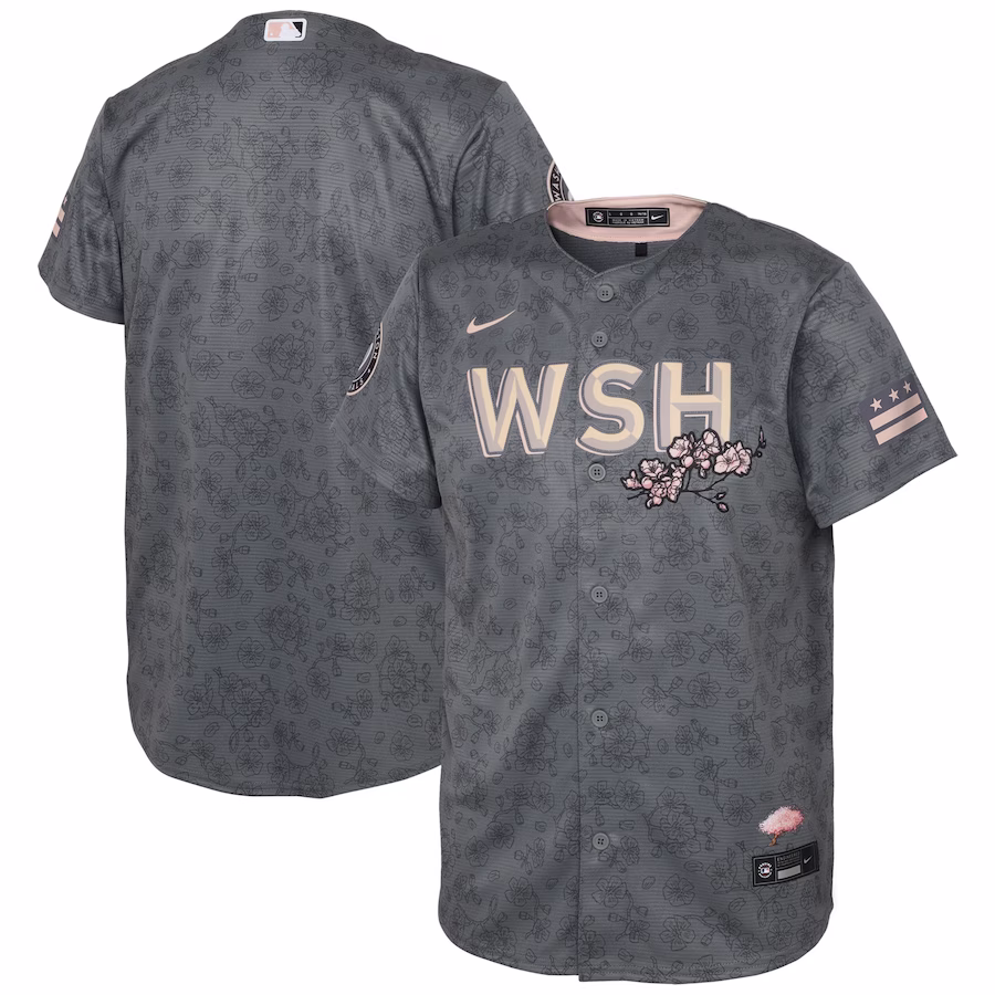 Youth Washington Nationals Nike Gray City Connect Replica Jersey - SUjersey01