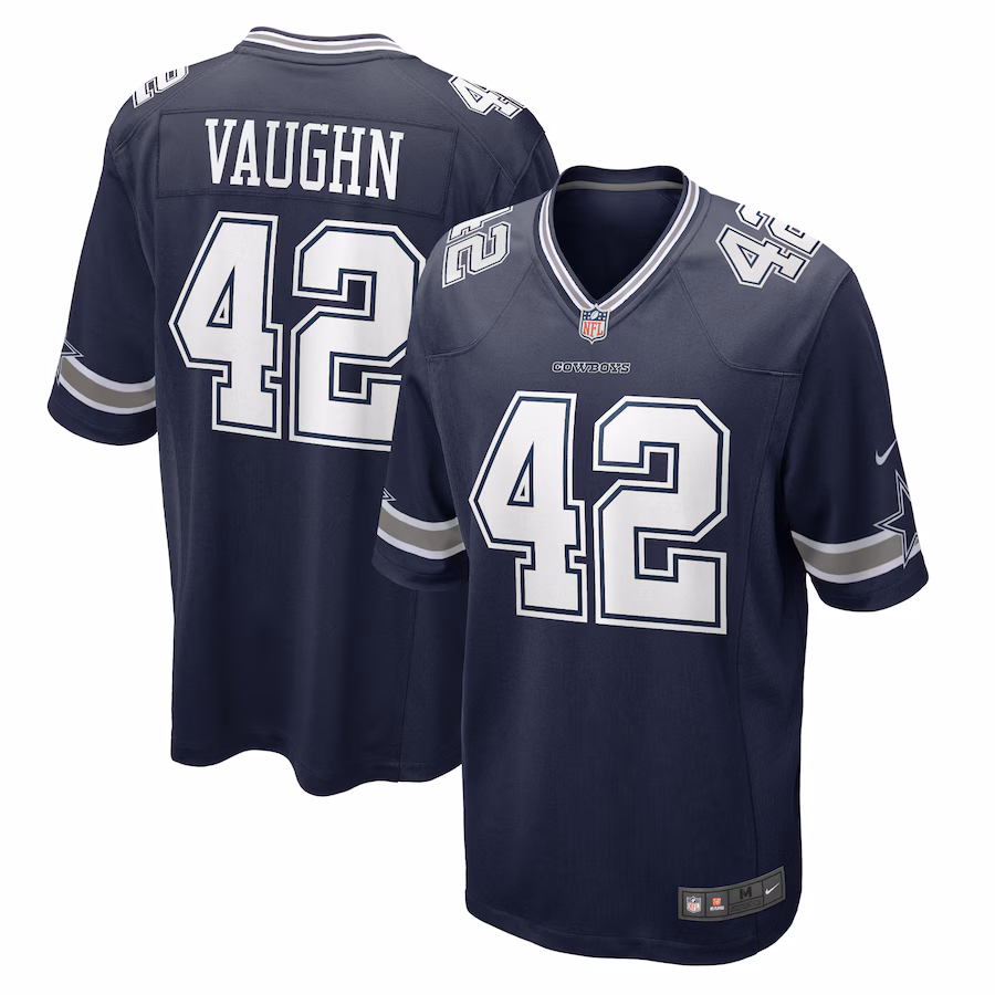 Men's Dallas Cowboys Deuce Vaughn Nike Navy  Game Jersey - SUjersey01