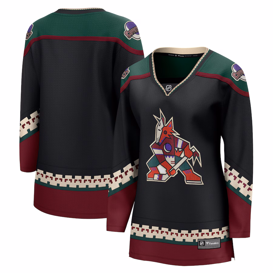 Women's Arizona Coyotes Fanatics Black Home Breakaway Jersey - SUjersey01