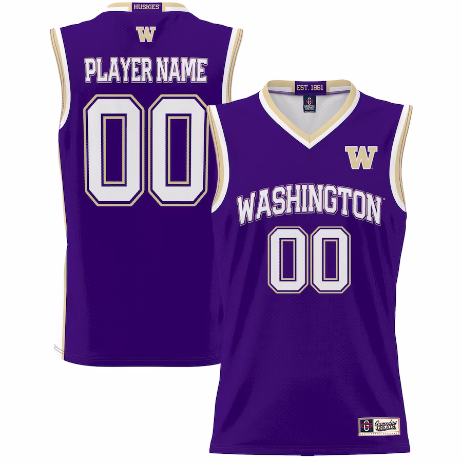 Washington Huskies GameDay Greats Youth NIL Pick-A-Player Lightweight Basketball Jersey - Purple - SUjersey01