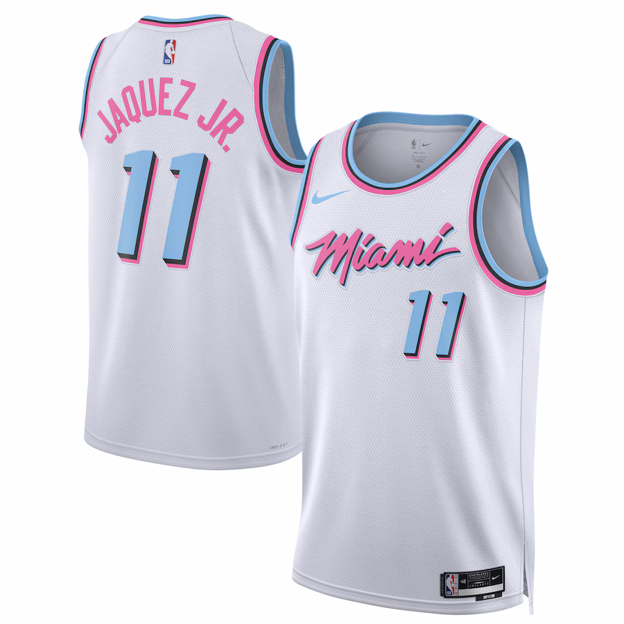 Unisex Miami Heat Jaime Jaquez Jr. Nike White 2024/25 Swingman Player Jersey - City Edition - SUjersey01