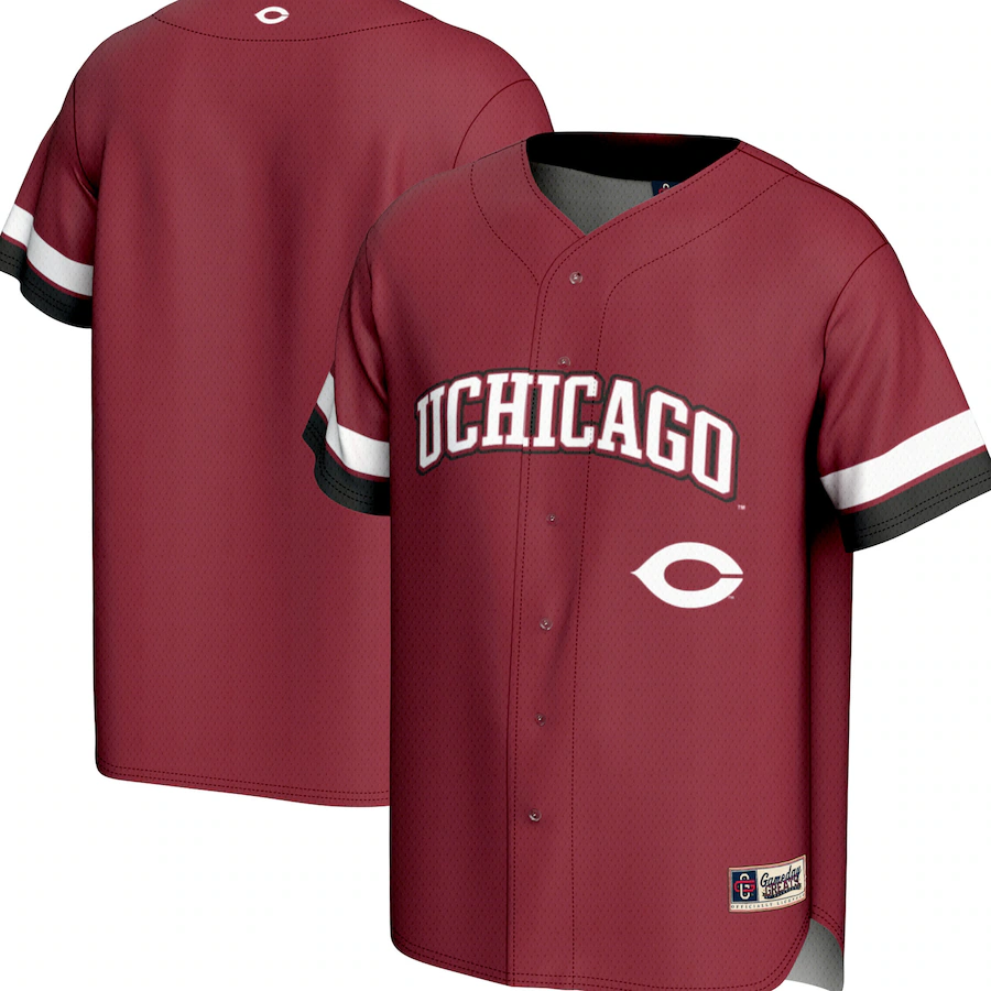 Men's GameDay Greats Maroon UChicago Maroons Spirit Baseball Jersey - SUjersey01