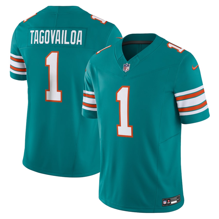 Men's Miami Dolphins Tua Tagovailoa Nike Aqua Vapor F.U.S.E. Limited Jersey - SUjersey01