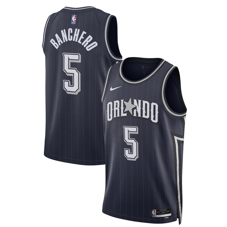 Unisex Orlando Magic Paolo Banchero Nike Navy 2023/24 Swingman Jersey - City Edition - SUjersey01
