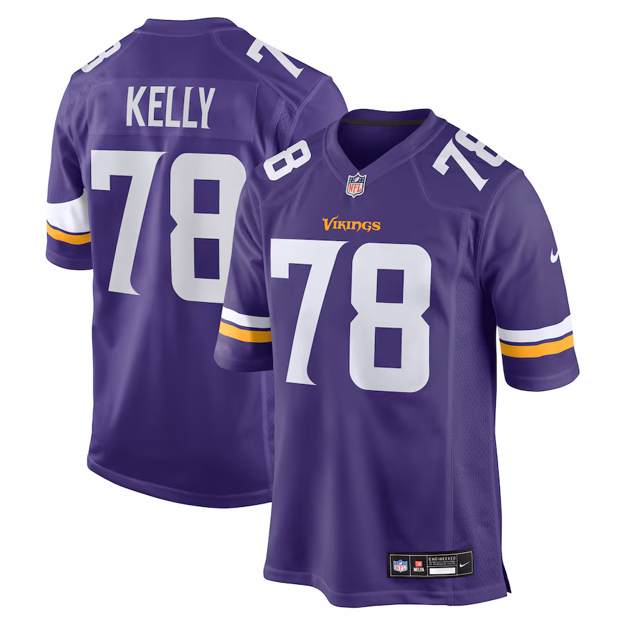 Men's Minnesota Vikings Ryan Kelly Nike Purple Team Game Jersey - SUjersey01