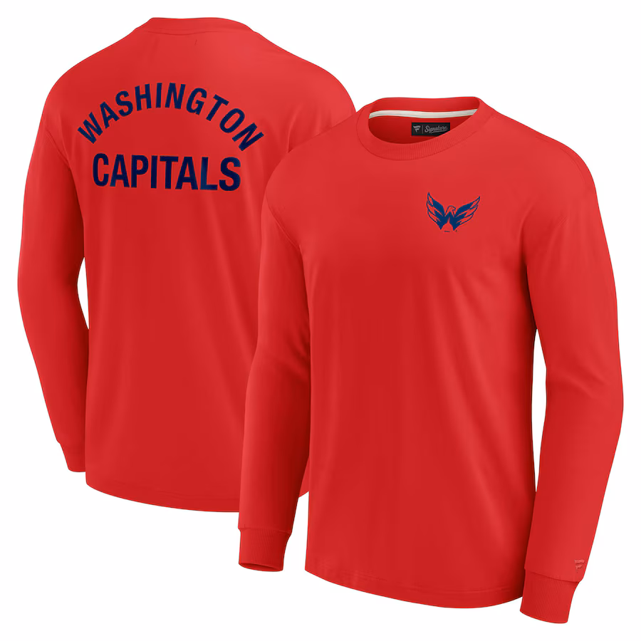 Unisex Washington Capitals Fanatics Red Elements Super Soft Long Sleeve T-Shirt - SUjersey01