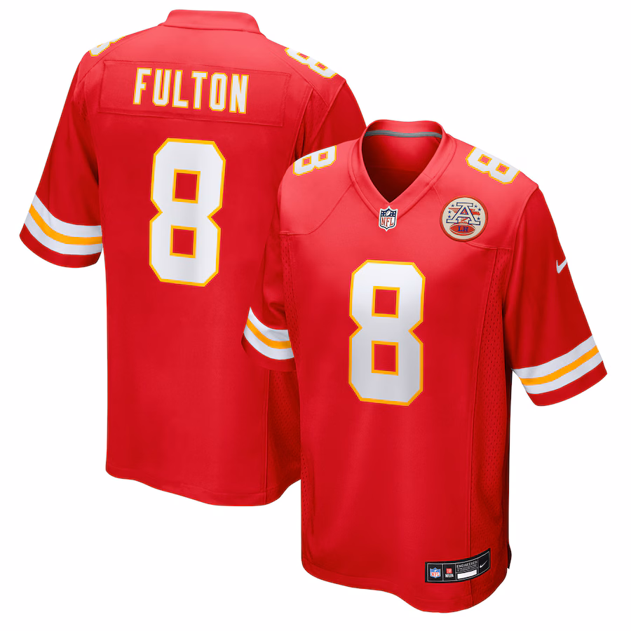Men's Kansas City Chiefs Kristian Fulton Nike Red Team Game Jersey - SUjersey01
