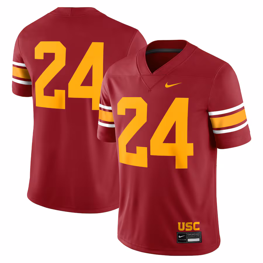 Men's Nike #24 Cardinal USC Trojans Alternate Game Jersey - SUjersey01