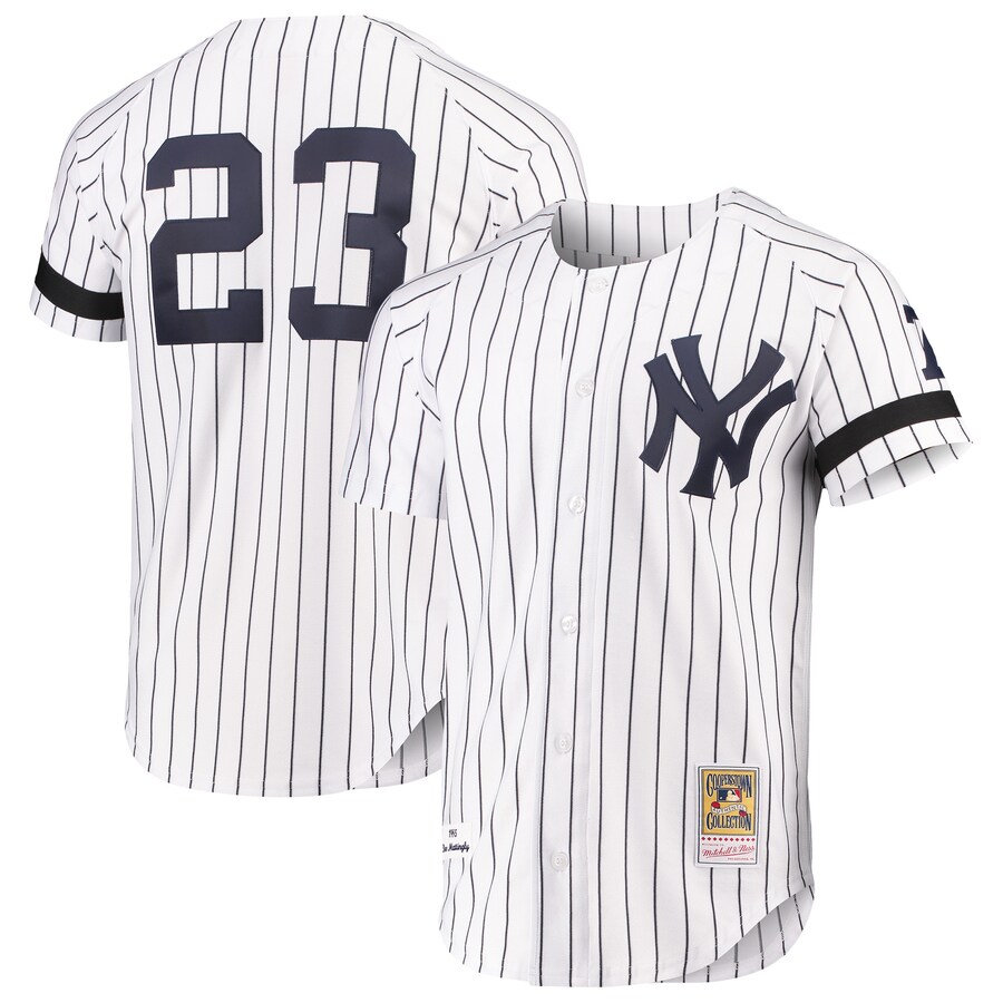 Don Mattingly New York Yankees Mitchell & Ness Cooperstown Collection Authentic Jersey - White - SUjersey01