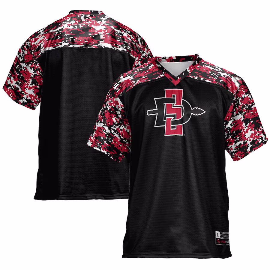 San Diego State Aztecs GameDay Greats Football Jersey - Black - SUjersey01